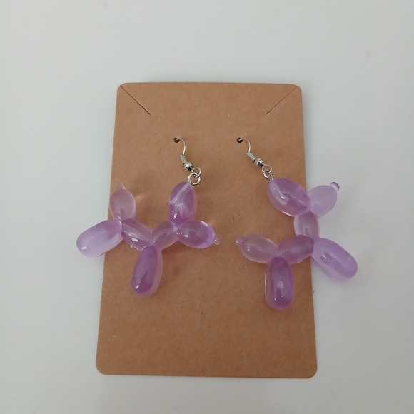 Fashion Jewelry Lavender Balloon Earrings - Picture 3 of 4